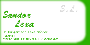 sandor lexa business card